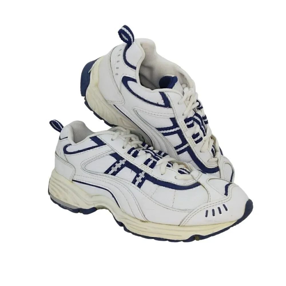 Crosstrekkers Womens Pre-owned White w/Blue Accents Running Sneakers - sz. 7 1/2